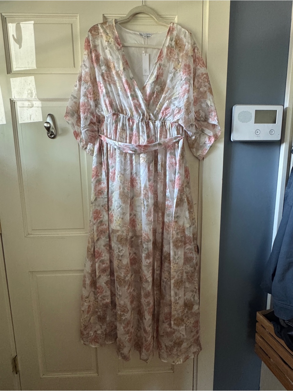 Baltic Born Floral Maxi Dress in Blush and Cream